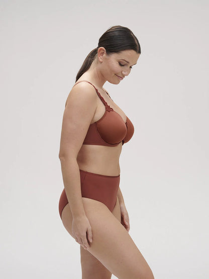 Model is wearing Andora Embroidered Retro Brief front picture with matching bra (sold separately)