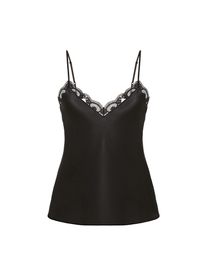 LOVE ME Lace Trim Silk Camisole