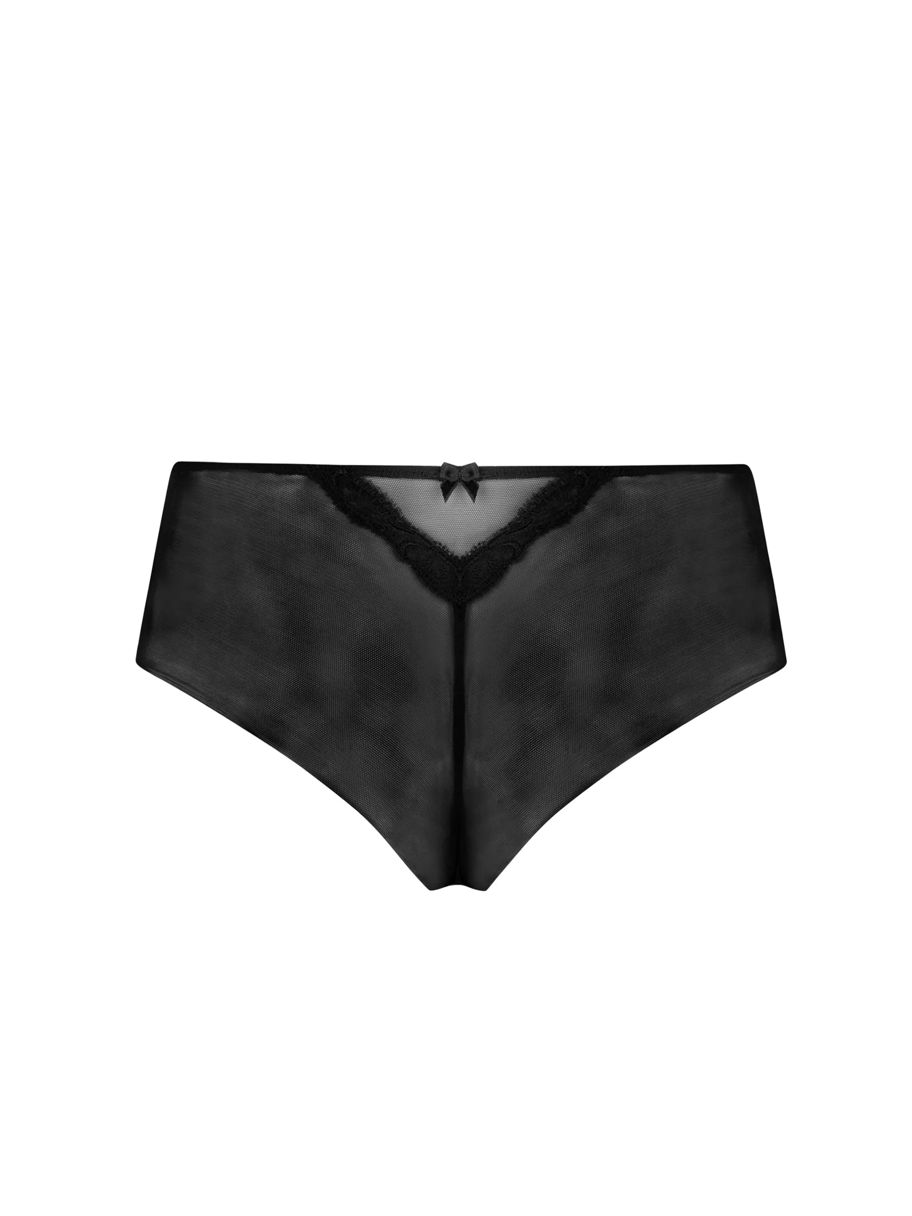 Black underwear on a white background