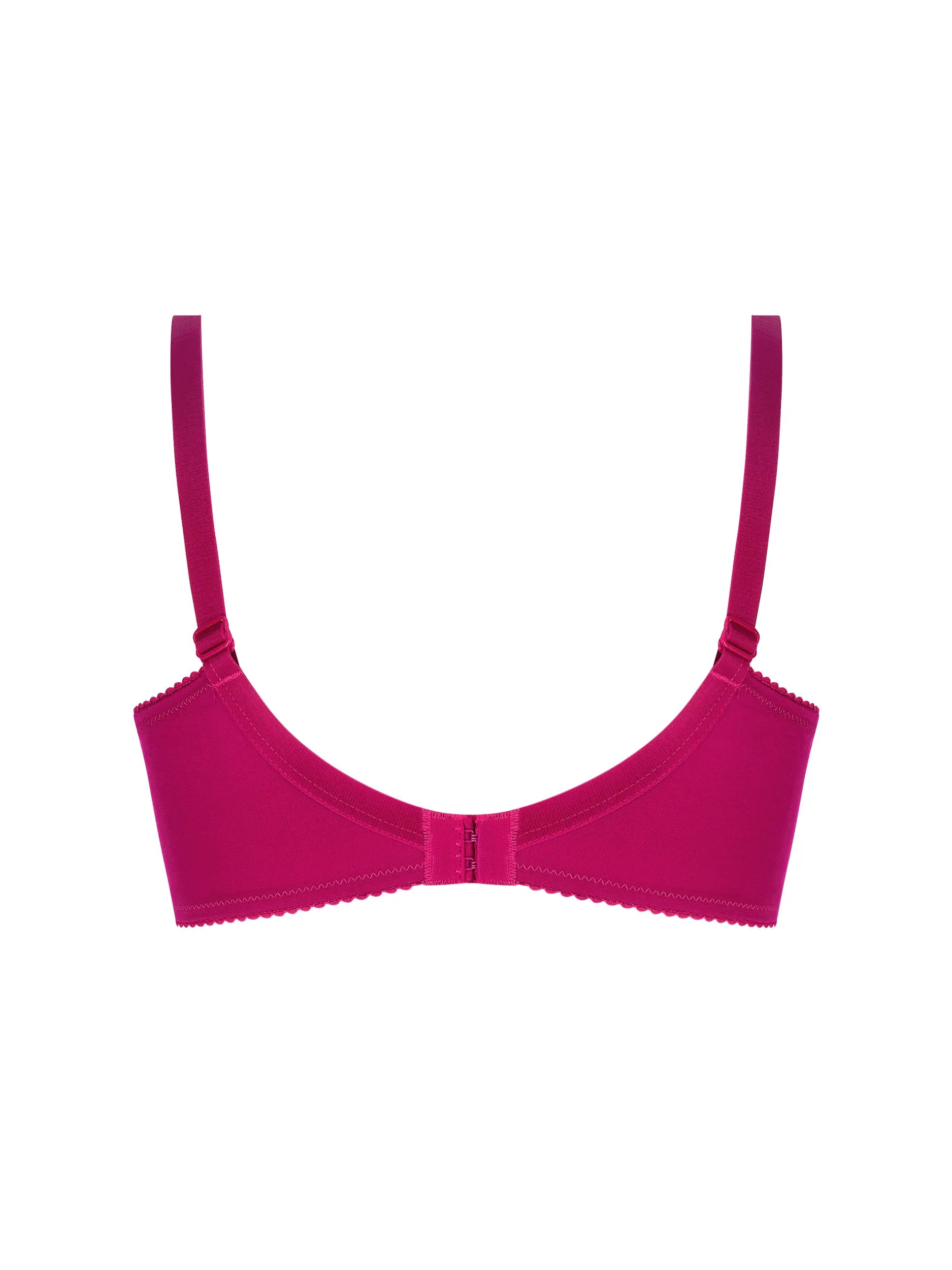 Pink bra on a white background