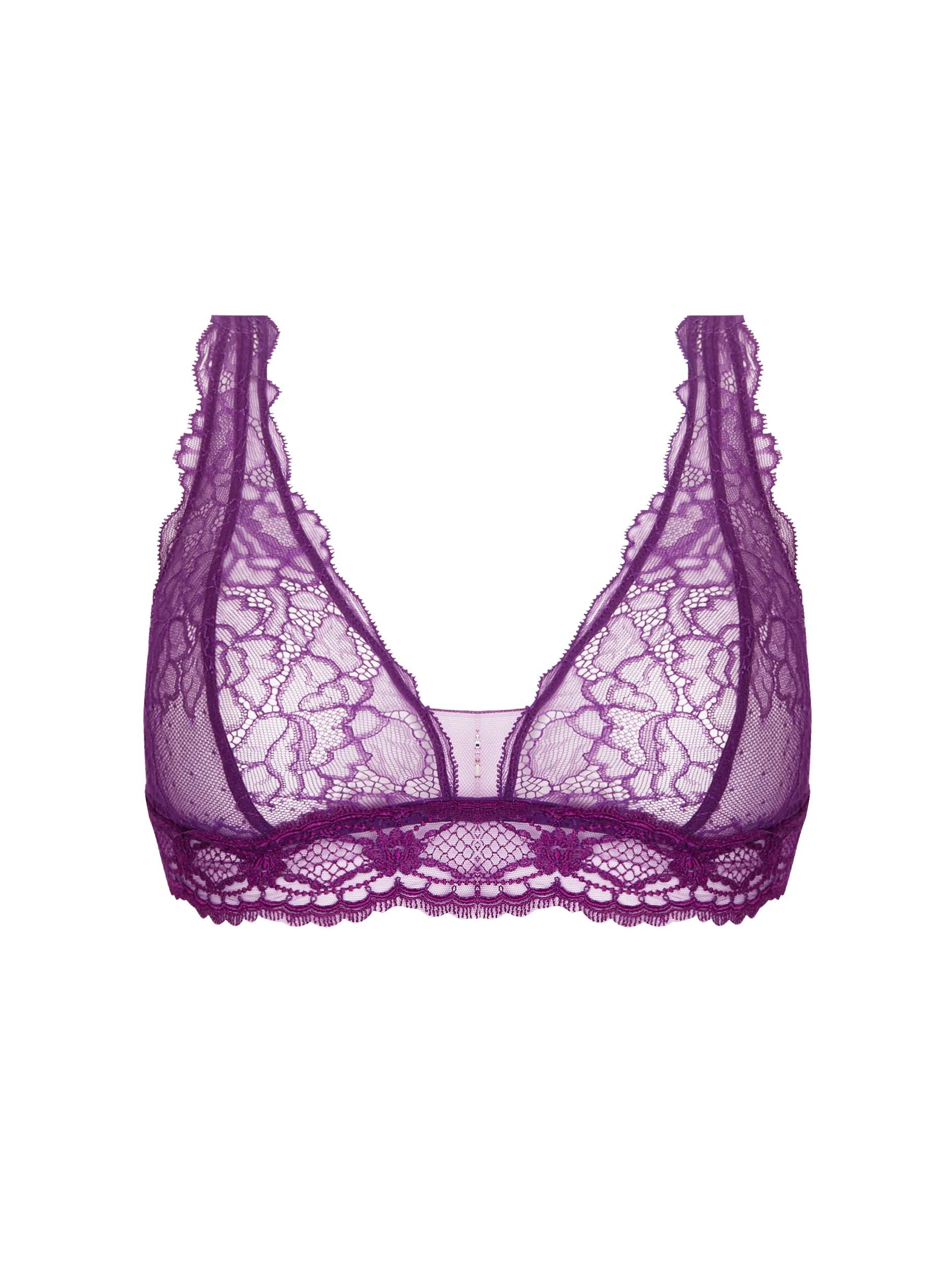 Front of the exceptionally crafted non wire bra from the Sublime En Dentelle line by Lise Charmel 