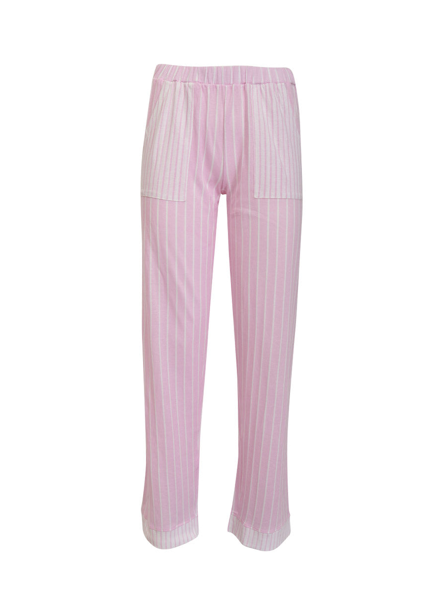 Long Sleeve Cotton Striped Pajamas Set