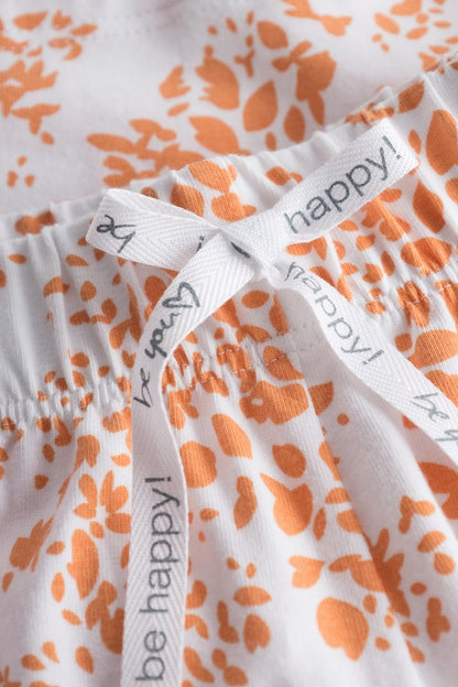 Be Happy Cotton Shorts front picture with waist band and bow decoration