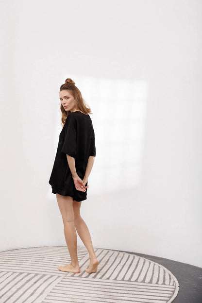 Bubble Silk Tee and Shorts Set