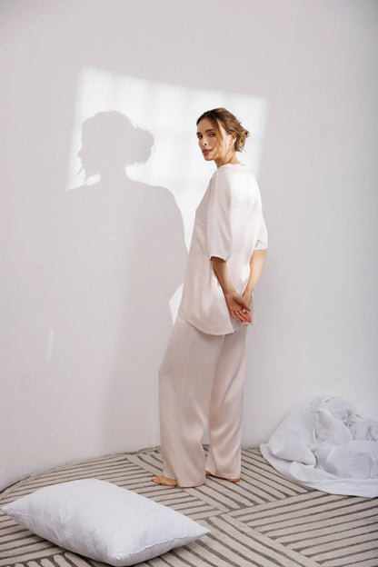 Bubble Silk Relaxed Pants