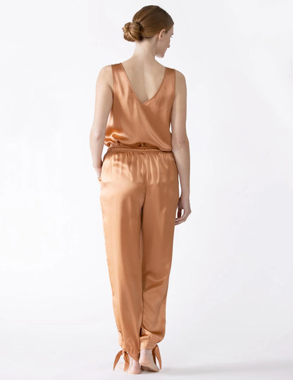 NK IMODE Sierra Ruched Neckline Silk Tank