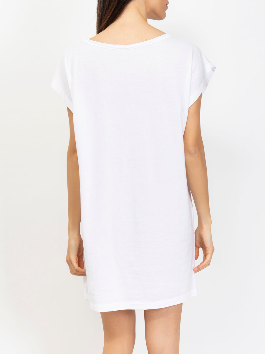 Cap Sleeve Cotton Short Dress