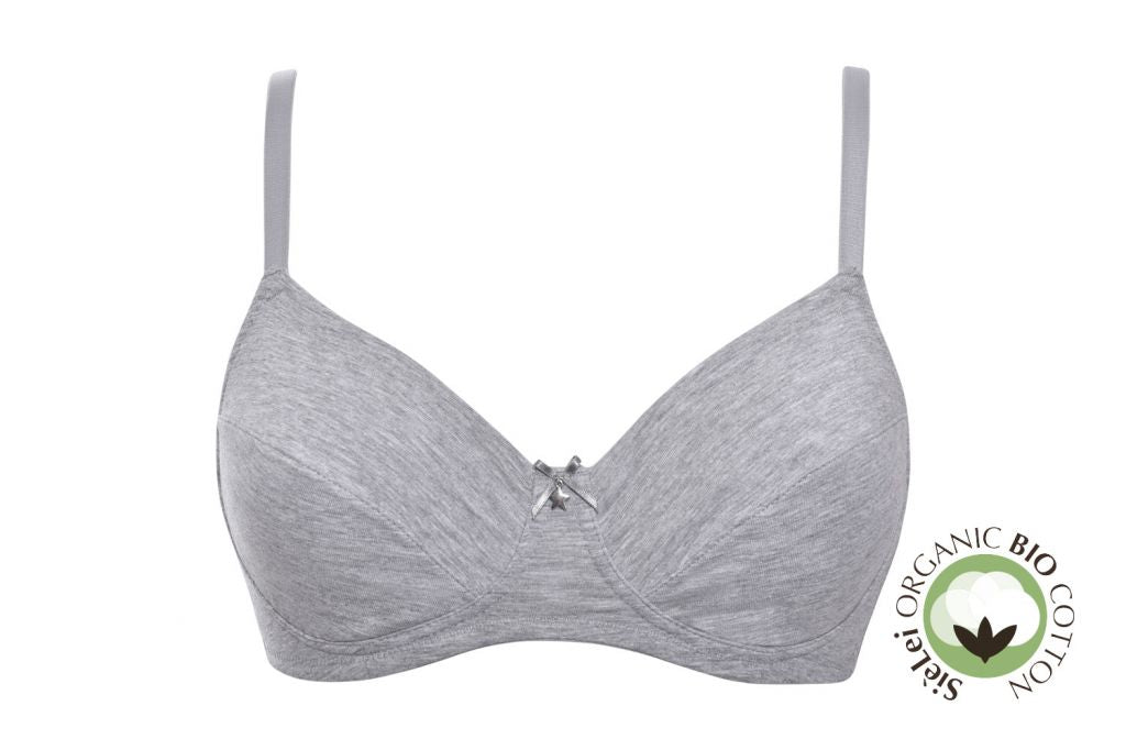 Wire-free, unpadded bra from the Organic Cotton line by SIéLEI from Italy.