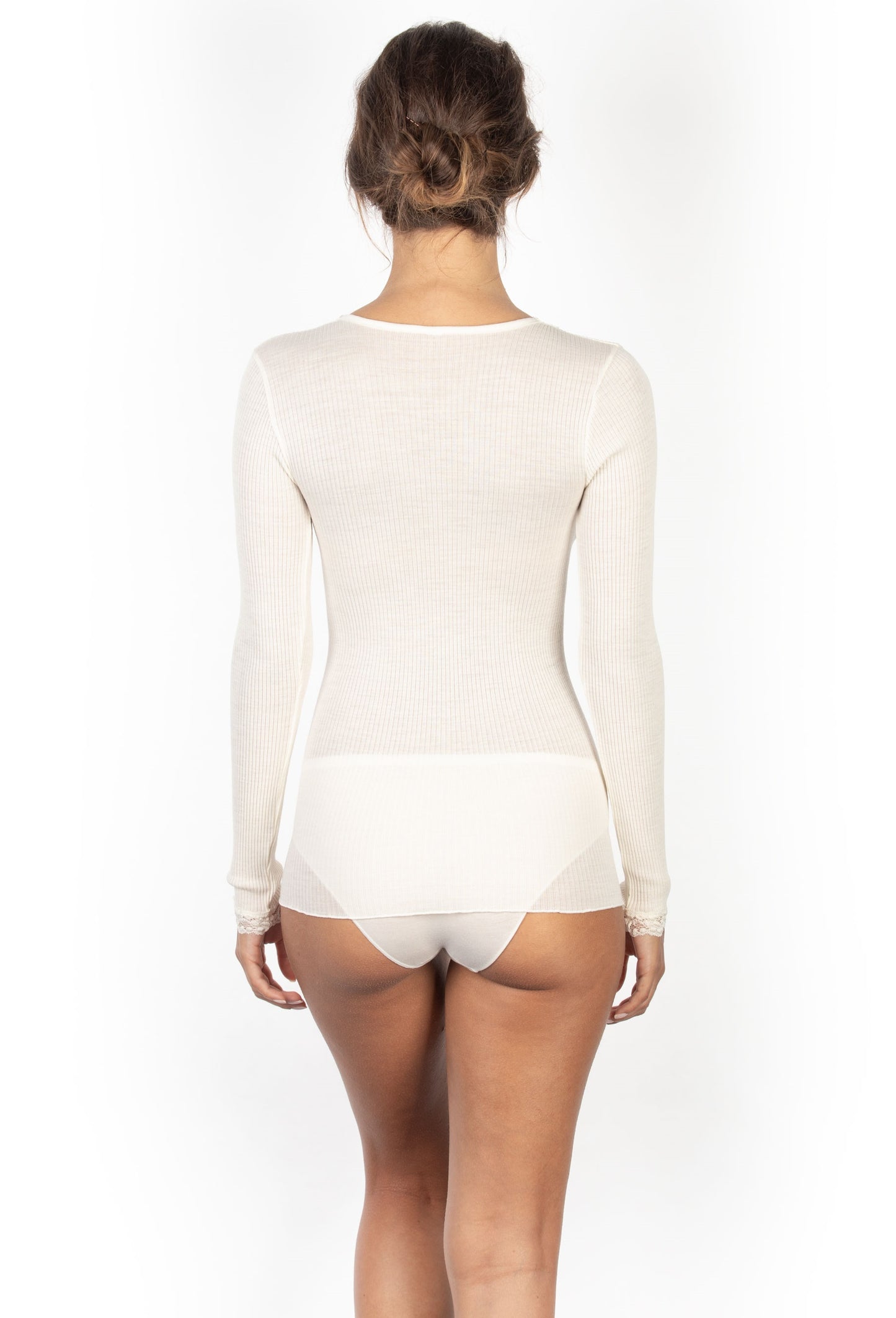 Wool & Silk V-Neck Soft Top