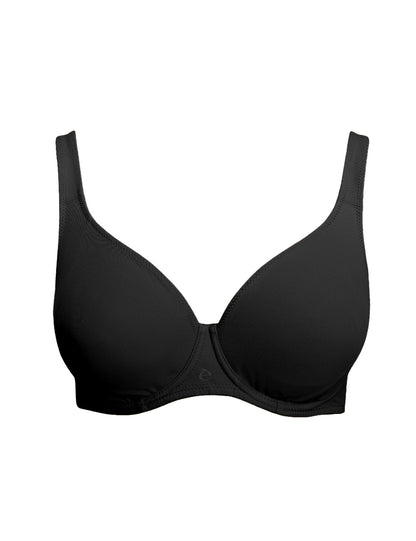 The Beauty line from SIéLEI of Italy presents an unlined soft-cup bra characterized by its graceful design and smooth opaque, stretch microfiber fabric that provide comfort during any activity.