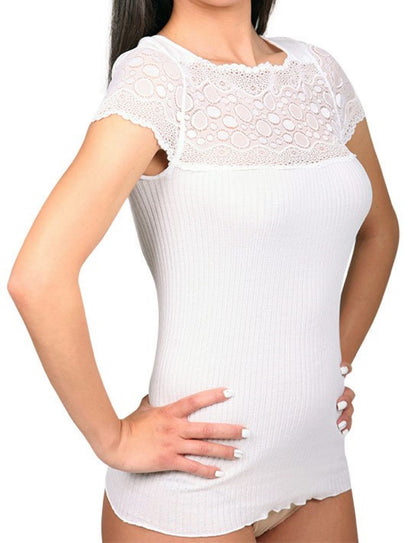 Contemporary top from the Filo di Scozia line by EGi from Italy at Di Moda Lingerie Toronto.