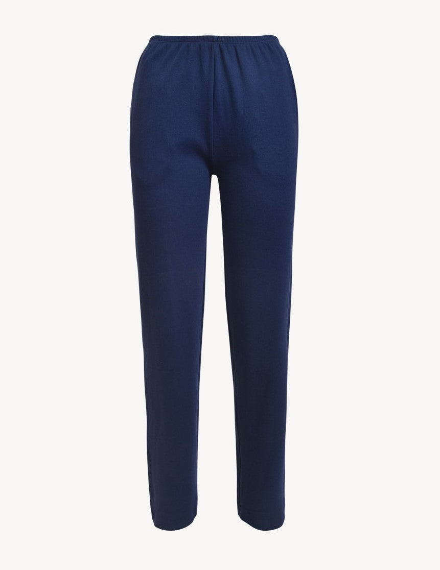 Navy blue two-piece cotton pajamas set by SIeLEI from Italy at DiModa Lingerie Toronto